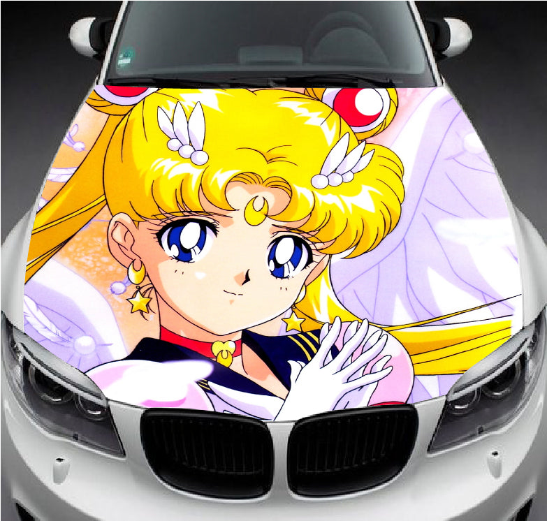 Vinyl Car Hood Wrap Full Color Graphics Decal SAILOR MOON Truck Stickers