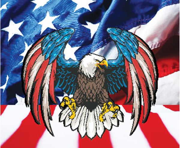 American Eagle Flag Vinyl Car Hood Wrap Bonnet Decal Sticker Graphic