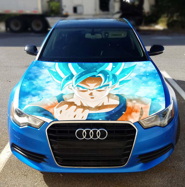 Vinyl Car Hood Wrap Full Color Graphics Decal Anime Dragon Ball Goku Sticker