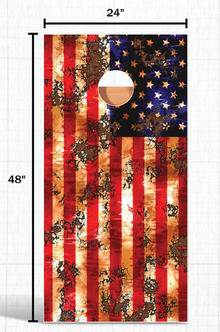 OLD AMERICAN FLAG Cornhole Board Game Decal Wraps Vinyl Sticker USA 3M