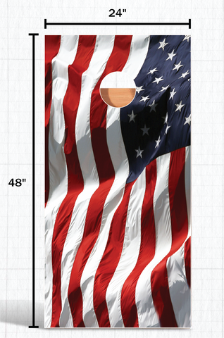 American Flag Cornhole Board Wrap LAMINATED Wraps Decals Vinyl Sticker