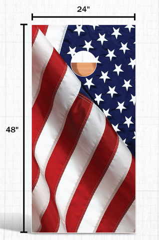 CHOOSE YOUR DESIGN  Cornhole Board American Flag Wrap Decal Sticker LAMINATED