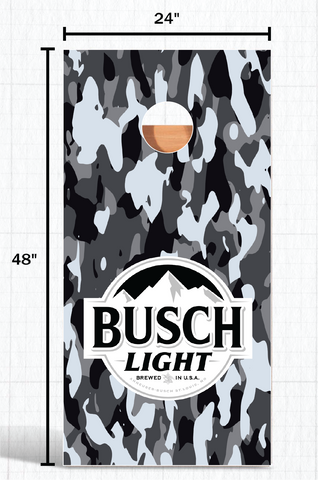 Busch Light Camo Cornhole Board Wrap LAMINATED Wrap Decal Vinyl Sticker