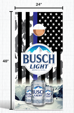Busch Light On Ice Cornhole Board Wrap Wrap Decals Vinyl Stickers  LAMINATED 3M