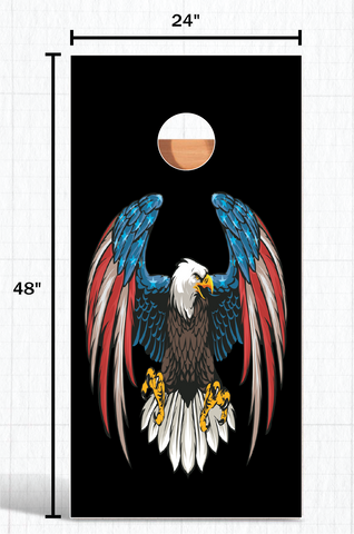 Flag Eagle Cornhole Board Wrap LAMINATED Wraps Decals Vinyl Sticker