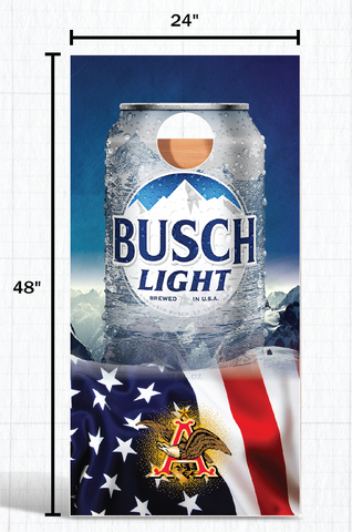 Busch Light Vintage Cornhole Board Wrap LAMINATED Wrap Decal Vinyl Sticker 