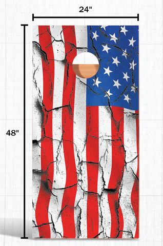 Distressed Flag Cornhole Board Wrap LAMINATED Wraps Decals Vinyl Sticker