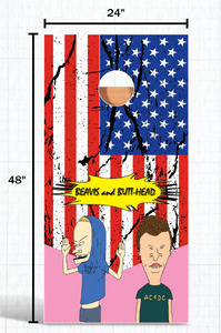 Bevis & Butthead Cornhole Board Wrap LAMINATED Wrap Decals Vinyl Stickers 3M New