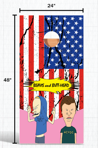Bevis & Butthead Cornhole Board Wrap LAMINATED Wrap Decals Vinyl Stickers 3M New