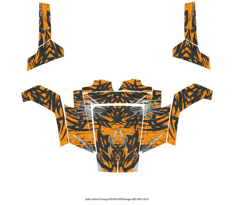 Graphics Kits Decals Stickers Orange 4 Polaris Ranger RZR 570 800 900