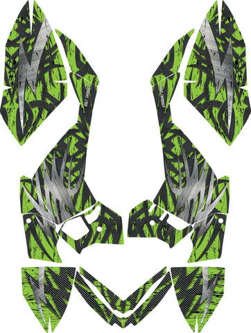 ATV Graphics Kit Decals Stickers 4 Polaris Outlaw 450  500 525 2006-2008 Green