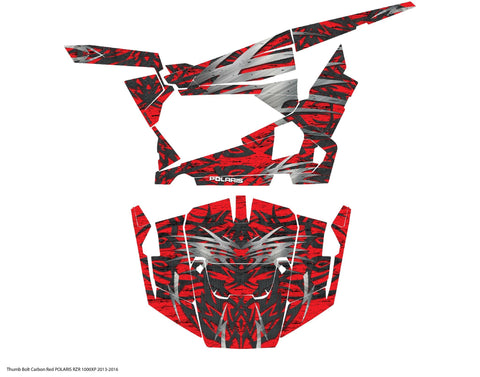 3M Red Graphics Kits Decal Decals Stickers 4 Polaris RZR 1000 XP 2013-2016
