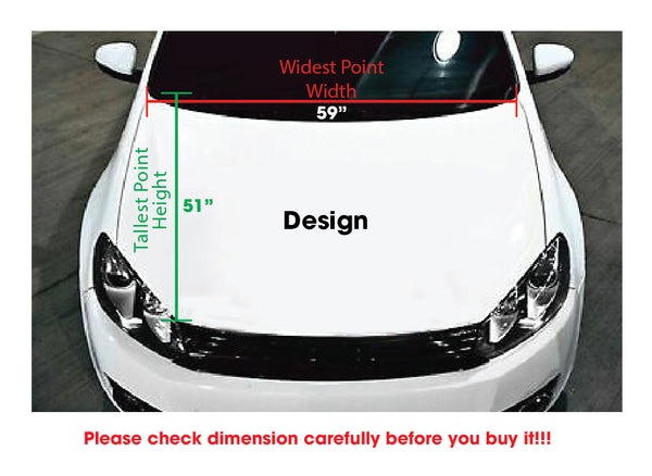 Angry Wolf Car Hood Wrap Decal Vinyl Sticker Full Color Graphic Fit Any Car