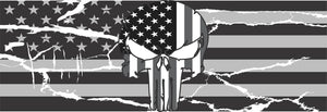 AMERICAN flag punisher SKULL Rear Window Graphic Decal Pickup Truck detective