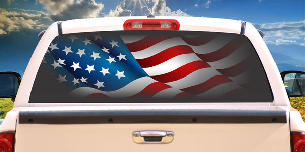 American Flag Sticker Rear Window Graphic Decal For Truck SUV