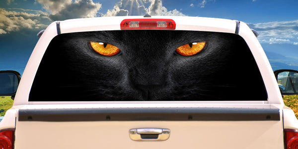 Cat Eyes Sticker Rear Window Graphic Decal 4 Truck SUV Car