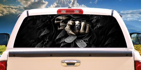 Car Rear Window Sticker Grim Reaper Skull Graphics Decal Sticker Waterproof SUV