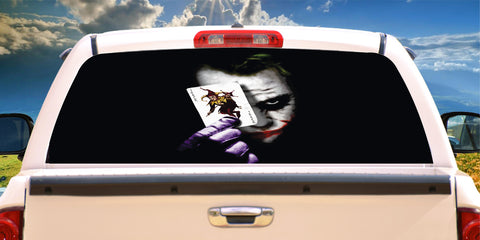 JOKER BATMAN DARKNIGHT PERFORATED STICKER PICK-UP TRUCK BACK WINDOW DECAL VINYL