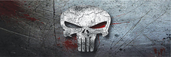 PERFORATED PUNISHER STICKER SKULL PICK-UP TRUCK BACK WINDOW GRAPHIC DECAL VINYL