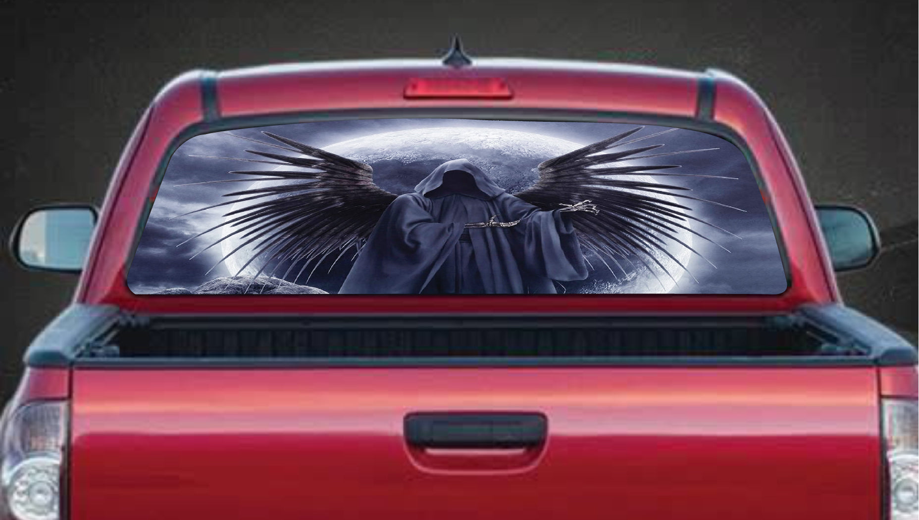 Grim Reaper Rear Window Tint Graphic Decal Wrap Back Pickup Graphics