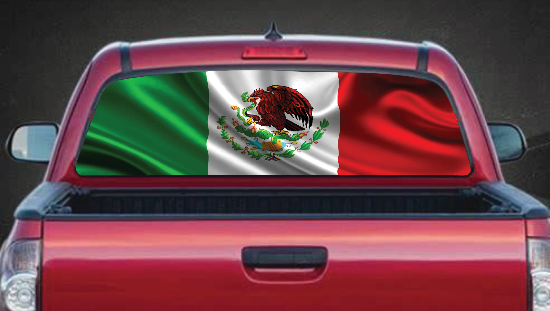 Mexican Flag Rear Window Graphic Decal Truck SUV Car Bandera de Mexico