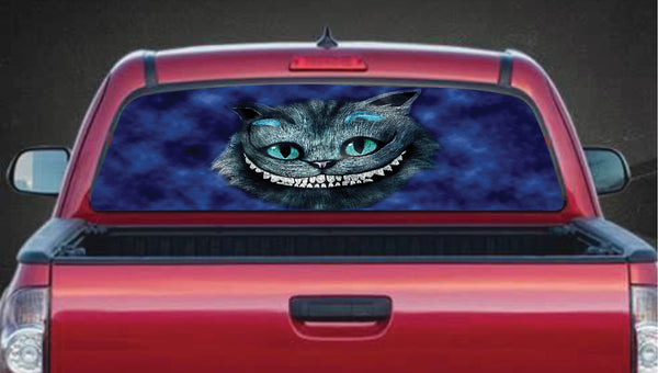 Cheshire Cat Alice In Wonderland Rear Window Decal Sticker Car Truck SUV Van