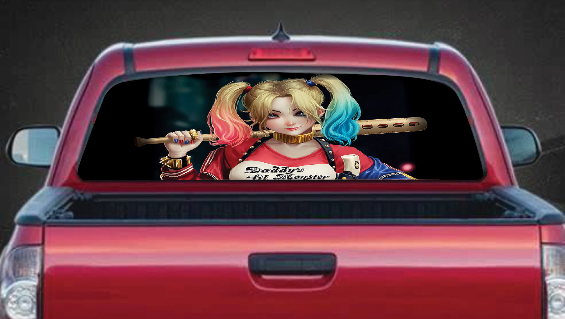 Harley Quinn Batman Rear Window Decal Graphic Sticker Car Truck SUV Van