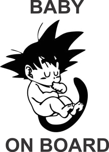 Goku Baby On Board Dragon Ball Z Car Truck Window Vinyl Sticker Decal 3.6" x 5"