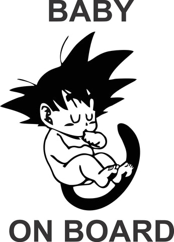 Goku Baby On Board Dragon Ball Z Car Truck Window Vinyl Sticker Decal 3.6" x 5"