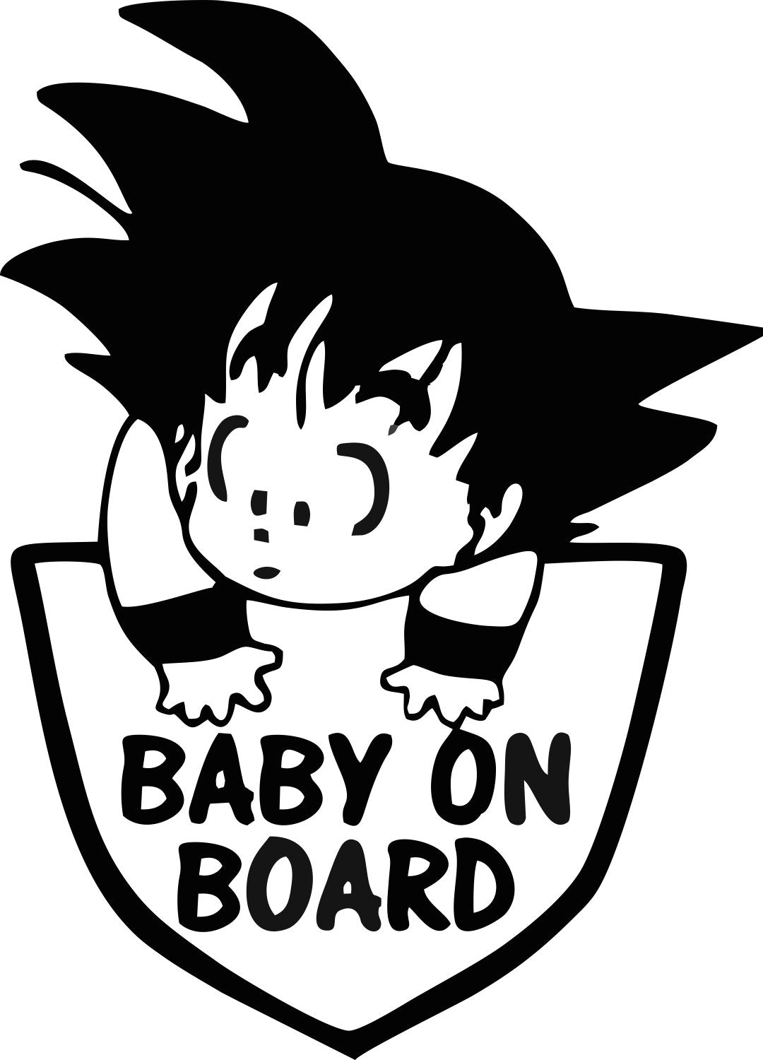 Goku Baby On Board Dragon Ball Z Kid Goku Car Truck Window Vinyl Sticker Decal