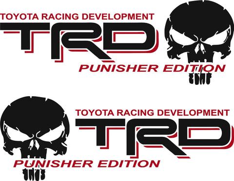 TRD PUNISHER EDITION / PAIR / Decals 4 Toyota Tacoma Tundra Truck Vinyl Stickers