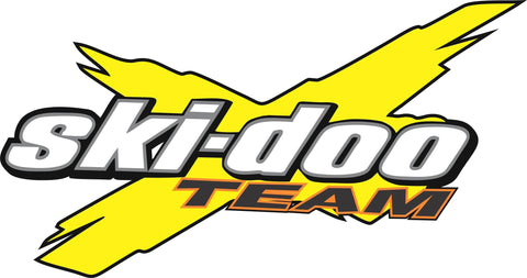 SKI-DOO Team 3DX / YELLOW / 36" Vinyl Snowmobile Vehicle Trailer Graphic Decal