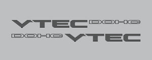 Side Vinyl Decal Stickers Set Black 96-00 For DOHC VTEC Honda Civic Si D16 EM1