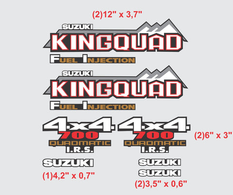 Decal emblem graphic sticker kit upgrade axi ax 4 Suzuki KingQuad 700 750 450