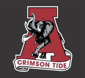 Alabama Crimson Vinyl Decals Car Truck Stickers Cornholes  Wall Graphics  Tide 1