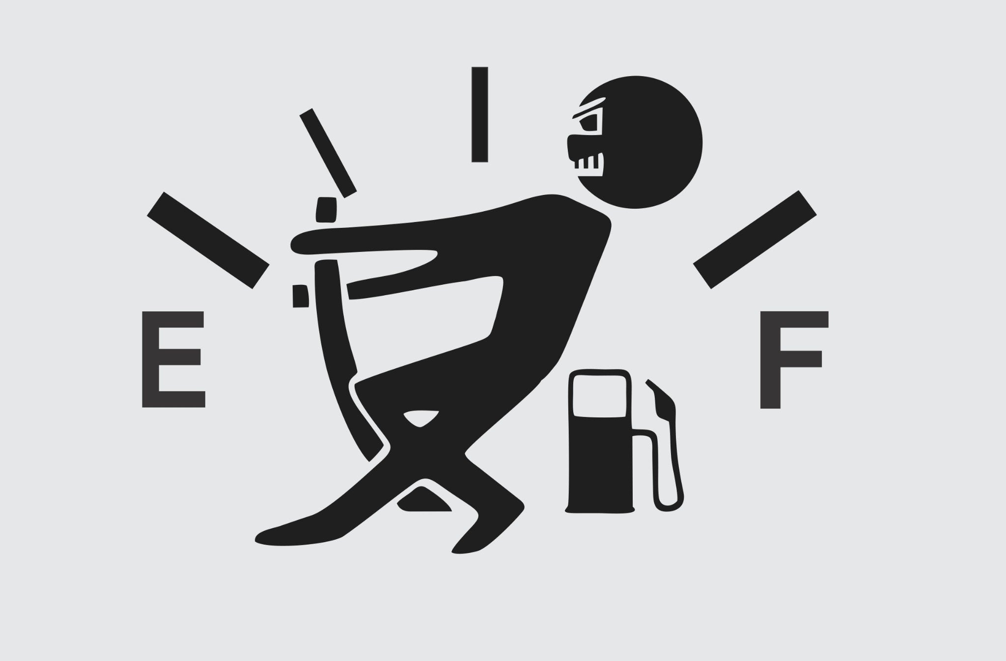 Funny Car Stickers High Gas Consumption Decal Fuel Gage Empty Stickers Truck