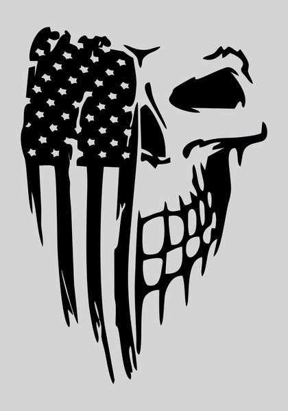 Skull Flag Motorcycle helmet decal. 8inch Fit Honda Suzuki Yamaha Polaris RZR