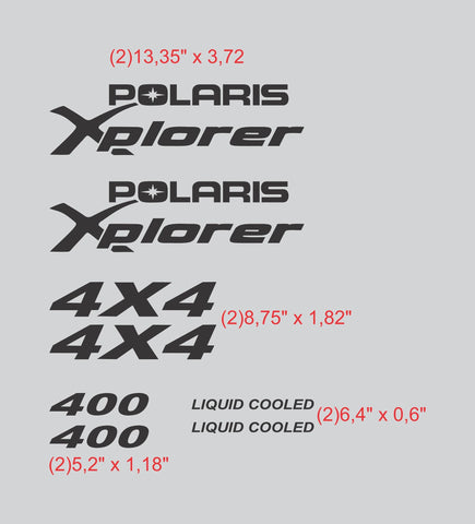 4X4 vinyl decal kit Sticker 4 Polaris Xplorer 400