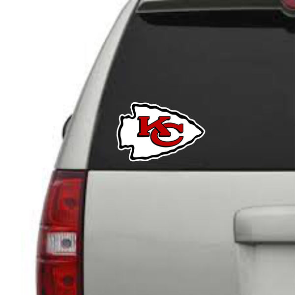 Kansas City Chiefs Decal ~ Car   Truck Vinyl STICKER - Wall Graphics Cornholes