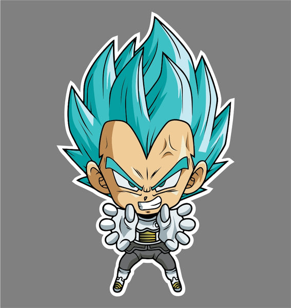 Dragon Ball Vegeta Chibi 2" - 4" Vinyl Decal Stickers