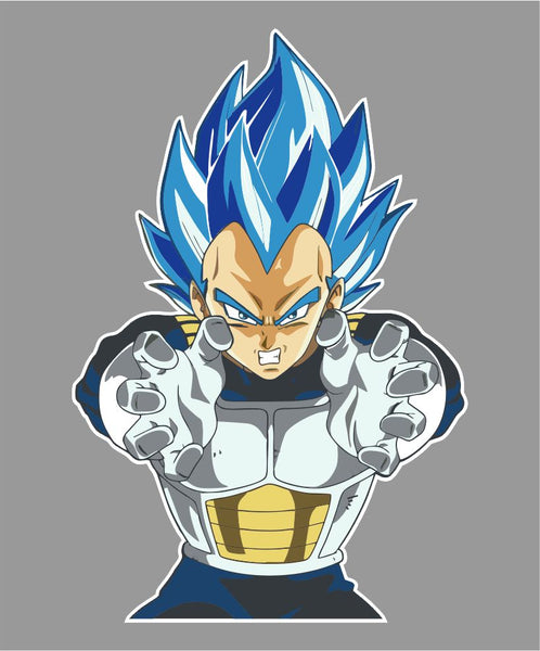 Dragon Ball Vegeta Blue Final Flash Vinyl Decal Stickers