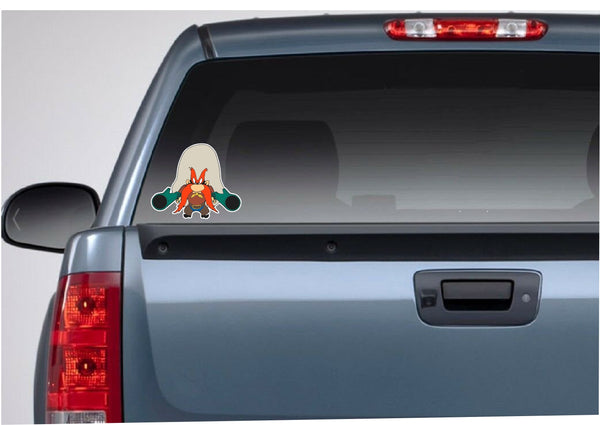 Yosemite Sam Gun Kids Cartoon Vinyl Sticker Car Truck Window Decal Laptop