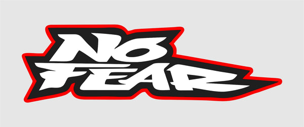 2x NO FEAR Sticker Decal Vinyl Window Laptop Car Truck Logo Wall Red