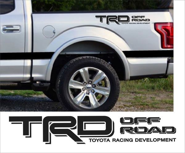 2 TRD Off Road Toyota Tacoma Tundra Pair Decals Sticker Truck bedside vinyl