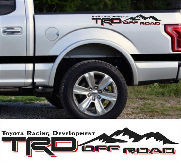 2 TRD Off Road Toyota Tacoma Tundra Pair Decals Sticker Truck door side vinyl