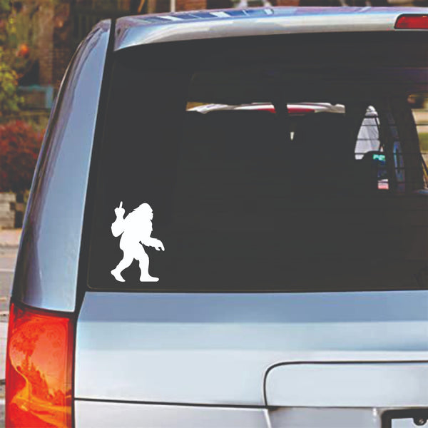 Sasquatch Bigfoot F**k Off Funny DieCut Vinyl Window Decal Sticker Car Truck