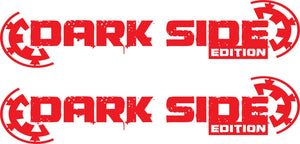 Set 2 Logo Hood  Car Vinyl Decals sticker 25"X 5.7" Dark Side 4  Empire RED