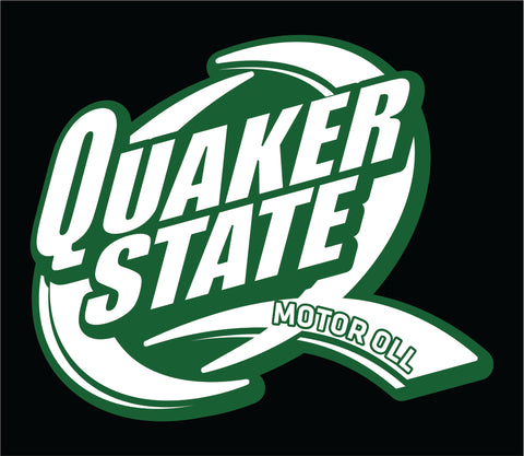 Quaker State Vintage Premium Vinyl Decal 2-Pack - Motor Oil Company Logo