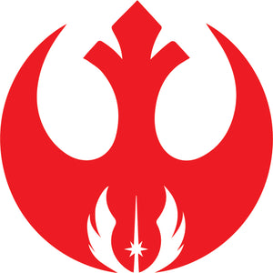 Red Rebel Alliance Best with Jedi cutout logo star wars decal car window sticker