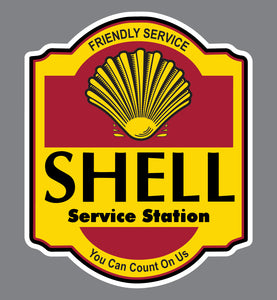 Vintage Shell Service Decal Sticker Choose Size